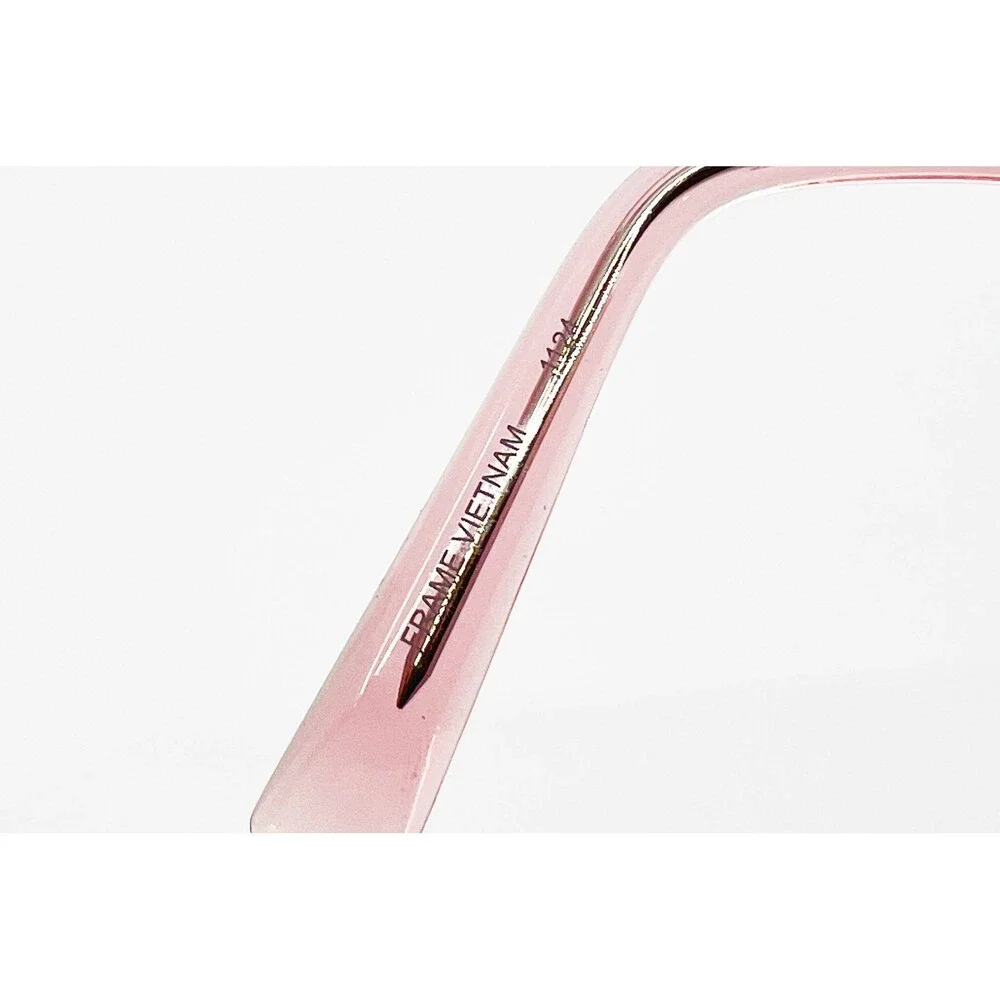 MV Lucia Eyeglasses Women Pink Transparent Cat Eye Frame 802 663 52-16-135